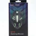 AMC TECH M15 ওয়্যার্ড গেমিং মাউস – অ্যাডজাস্টেবল DPI, RGB লাইটিং