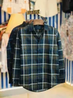 Men's Pure Cotton Full Sleeve Check and Print Shirt, Slim Fit