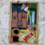 সিল্ক কাতান শাড়ি কম্বো প্যাক – ওশান গ্রিন