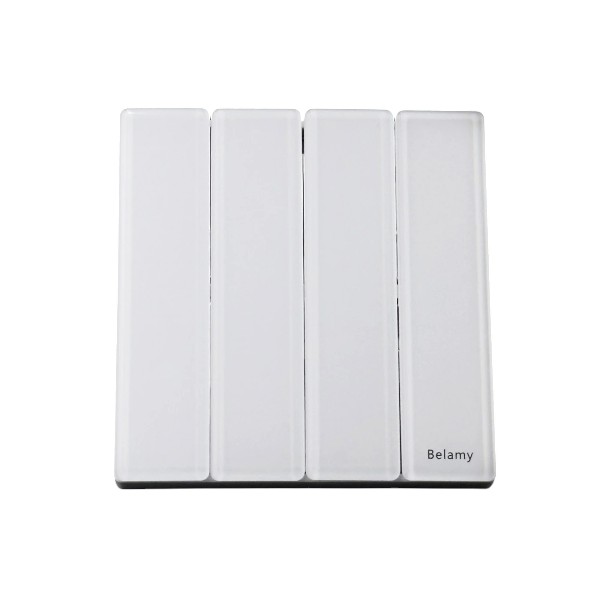 Belamy White 4 Gang 1 Way Switch | BE-150-SW