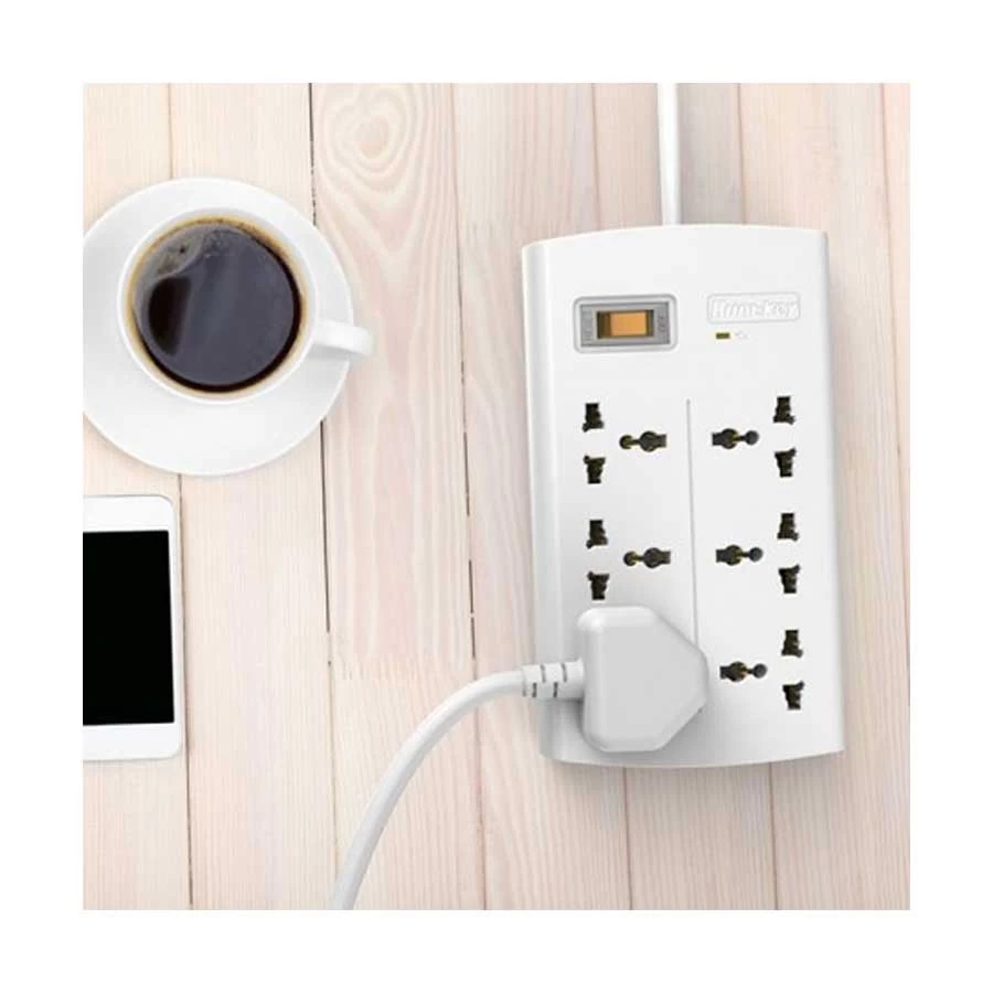 Huntkey SZM604 2 Pin 6 Port Power Strip 3 Meter White