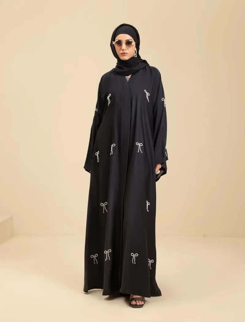 Arabian Gown Borka with Hijab and Embroidery, 6 Colours