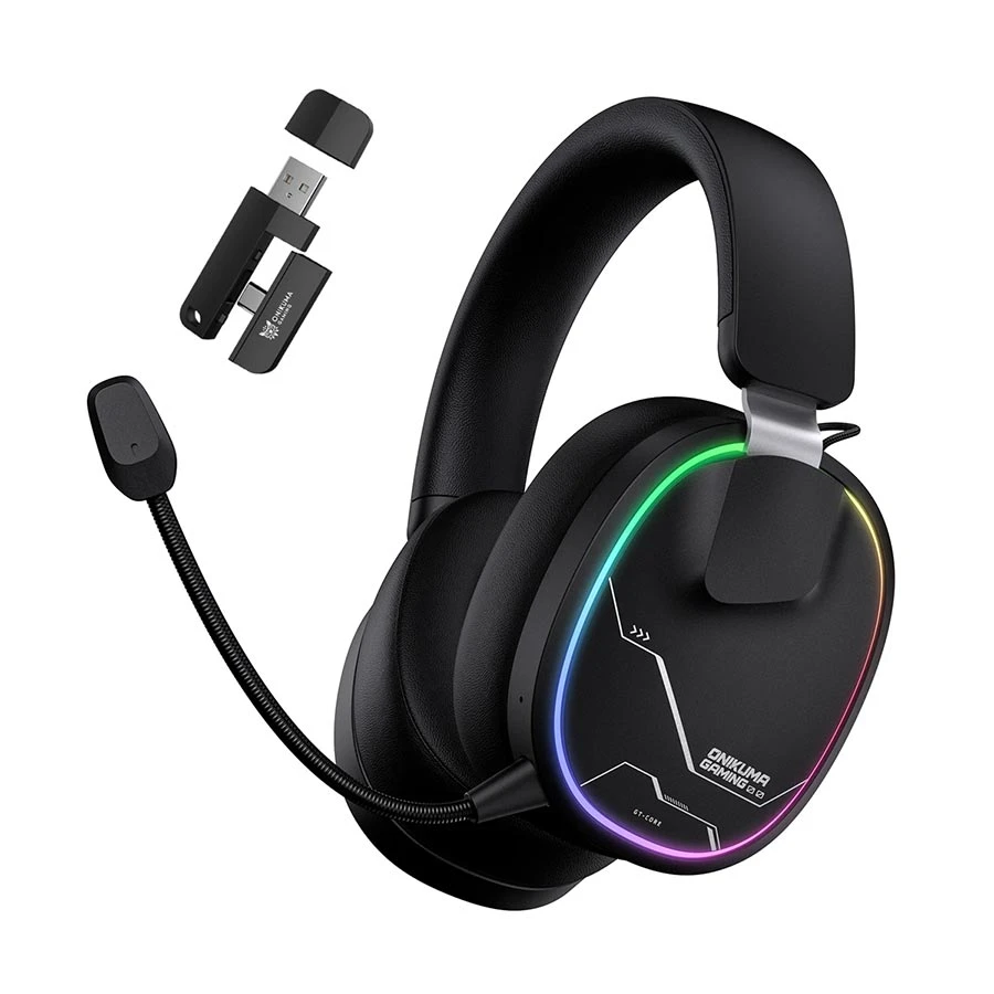 Onikuma GT836 Quad-Mode Wireless Black Gaming Headset