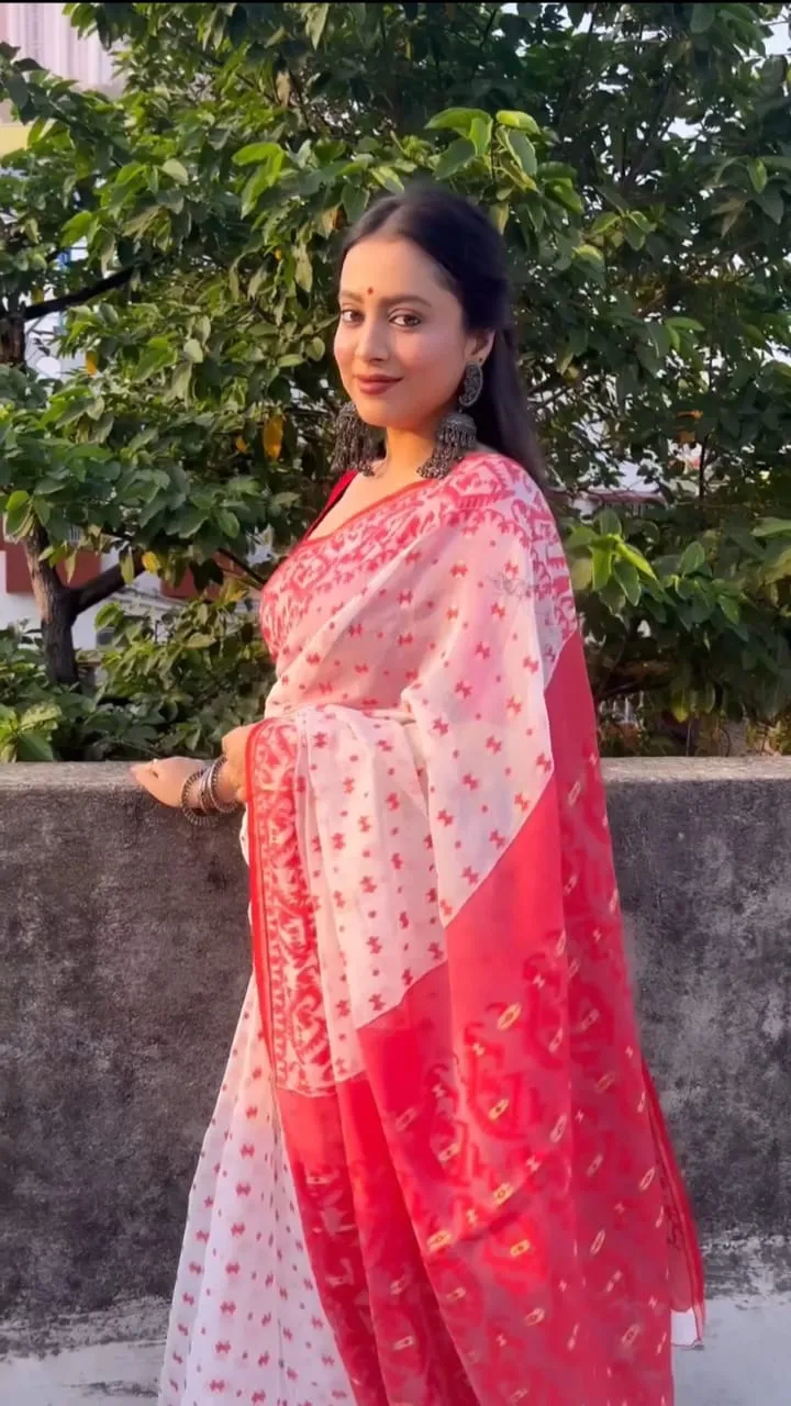 Resham Silk Saree for Women, Screen Print and Dollar Blouse