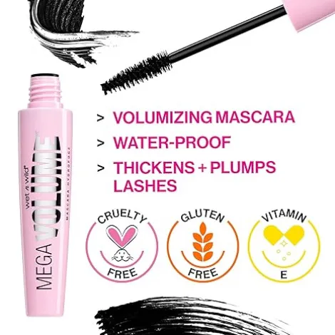 Wet n Wild Mega Volume ওয়াটারপ্রুফ মাসকারা C157A - Very Black