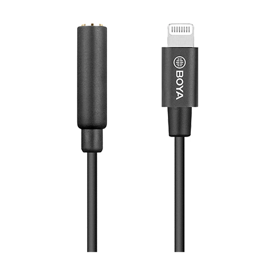 BOYA BY-K3 3.5mm TRRS Female to Lightning Male Converter