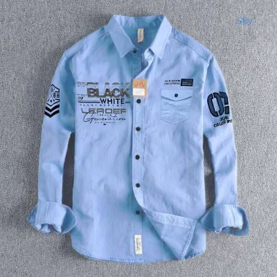 ছেলেদের সেমি ফিট কটন প্রিন্ট শার্ট, সাইজ M, L ও XL