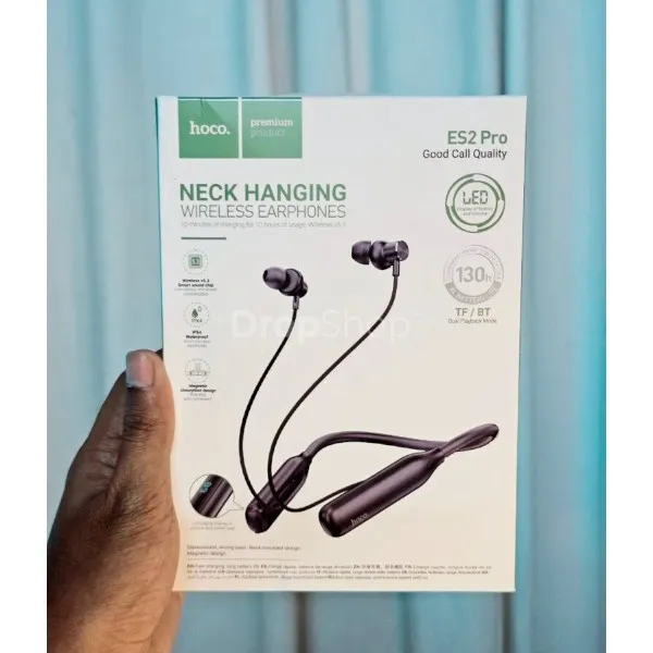 Hoco ES2 Pro ওয়্যারলেস নেকব্যান্ড – কালো