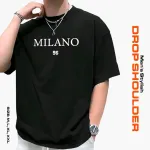 ছেলেদের Milano ড্রপ শোল্ডার টি-শার্ট – কালো