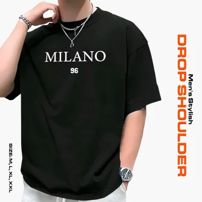 ছেলেদের Milano ড্রপ শোল্ডার টি-শার্ট – কালো