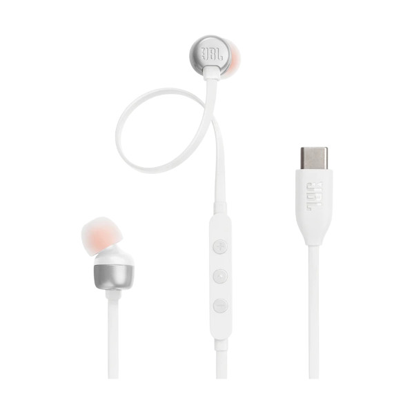 JBL Tune 310C ওয়্যার্ড Type-C ইন-ইয়ার ইয়ারফোন, সাদা
