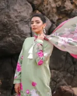 মেয়েদের কটন সিল্ক থ্রি পিস, সিল্ক জর্জেট ওড়না, 5 রং