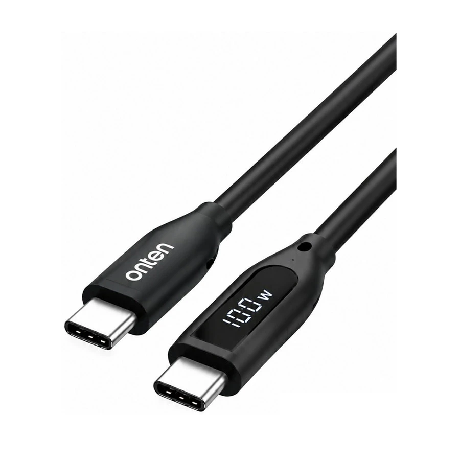 Onten OTN-CC211 100W USB-C to USB-C 1 Meter Black Charging Cable