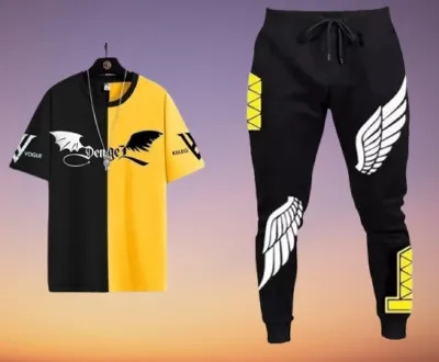 Men's Mesh T-Shirt and Full Pant Combo, 4 Colours, Waist 30 to 34