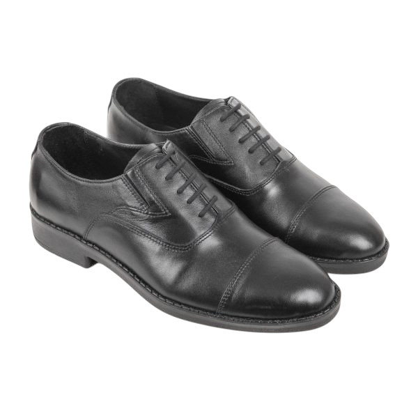 Elastic Black লেদার জুতা