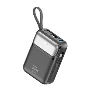 WiWU Galaxy Series Wi-P036 35W 20000mAh Power Bank with Built-in Lightning and USB-C Cable