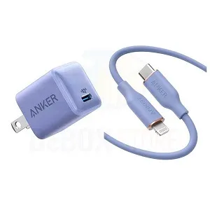 ANKER B8662 PowerPort III কালারফুল ন্যানো 20W সিঙ্গেল USB-C চার্জার, PowerIQ 3.0 - বেগুনি