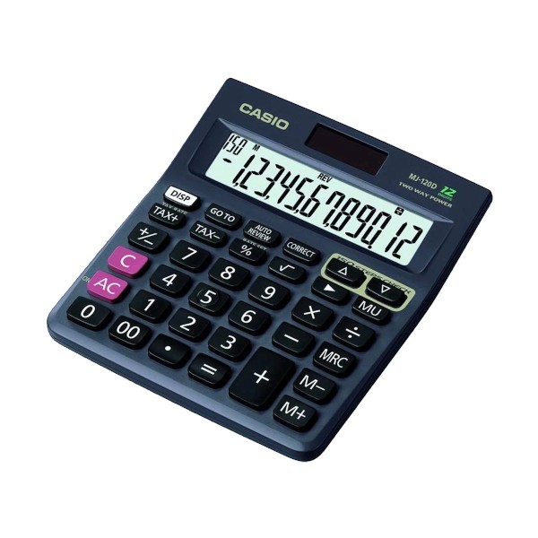 CASIO MJ-120D 12 Digit 150 Steps Check and Correct Desktop Calculator with Tax Keys