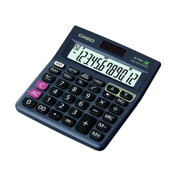 CASIO MJ-120D 12 ডিজিট 150 স্টেপ চেক অ্যান্ড কারেক্ট ডেস্কটপ ক্যালকুলেটর, ট্যাক্স কী-সহ
