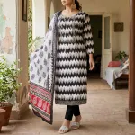 মেয়েদের থ্রি পিস, কটন এমব্রয়ডারি