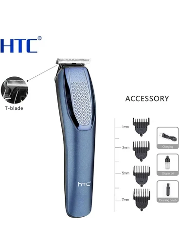 HTC AT-1210 রিচার্জেবল কর্ডলেস বিয়ার্ড ও হেয়ার ট্রিমার (ব্লু)