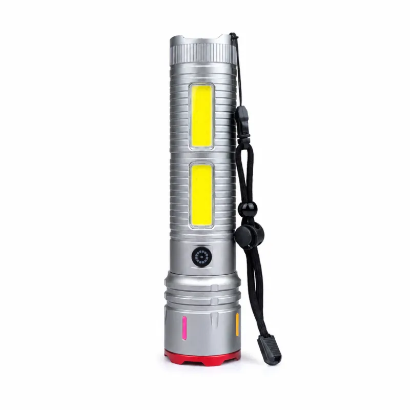 Laser Cannon X03 মেটাল ট্যাকটিক্যাল টর্চলাইট – বিল্ট-ইন পাওয়ার ব্যাংকসহ