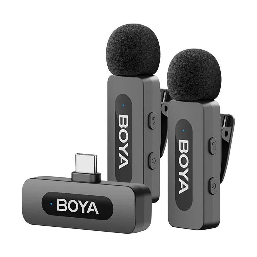 BOYA BY-V20 (V2.0) Dual-Channel Wireless Microphone for Type-C, 2 TX