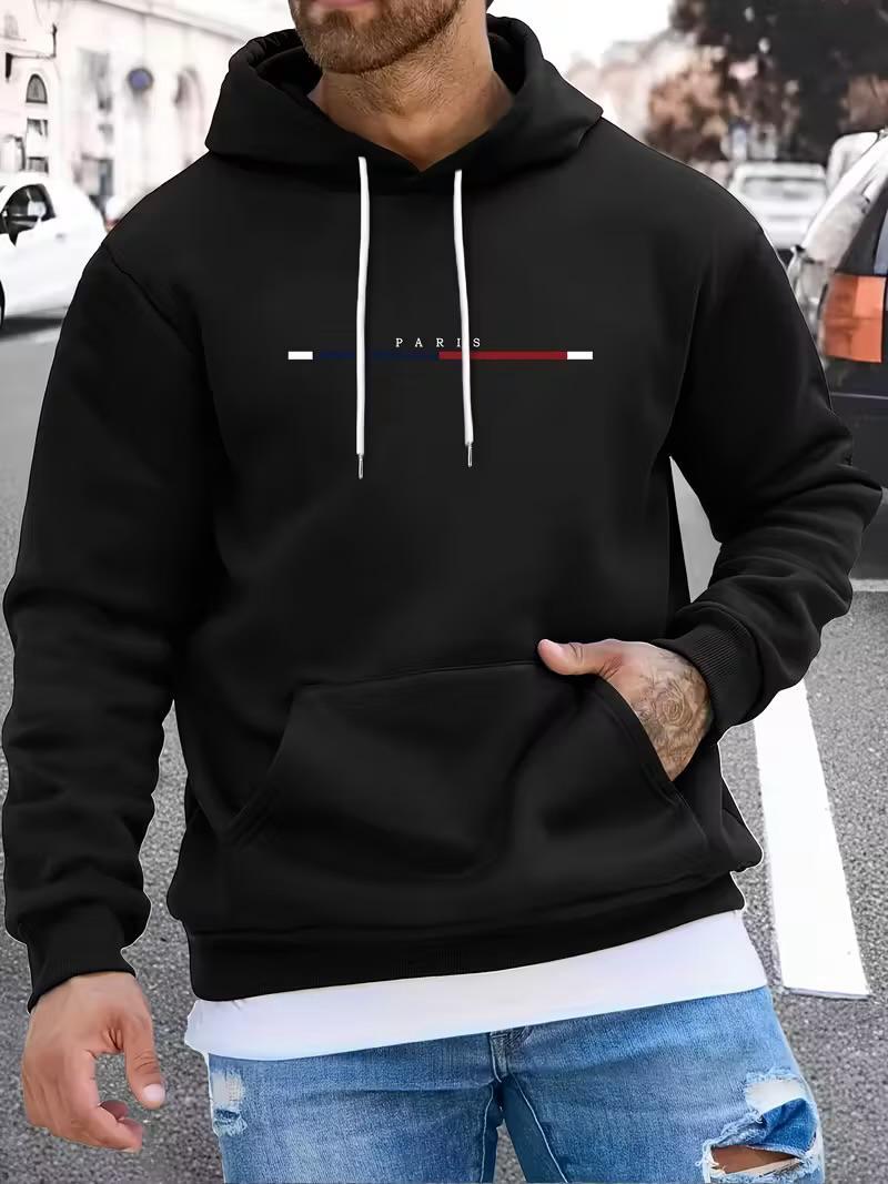Men's Full Sleeve Winter Hoodie, 280 GSM Cotton, Sizes M to XL