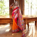 সফট সিল্ক শাড়ি, ব্লাউজ পিসসহ