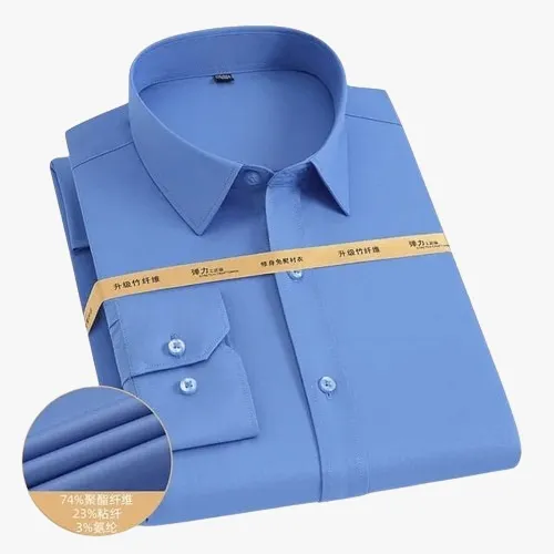 Men's Pure Cotton Long Sleeve Formal Shirt, Regular Fit
