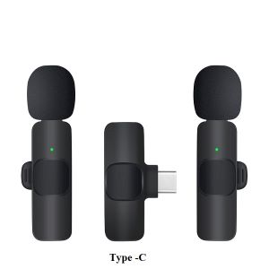 K9 Type C Wireless Lavalier Microphone For Facebook Live Stream Recording