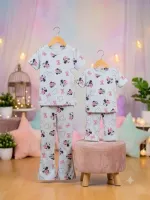 Kids' Cartoon Print Half Sleeve T-Shirt and Pant Set, 2Y to 8Y