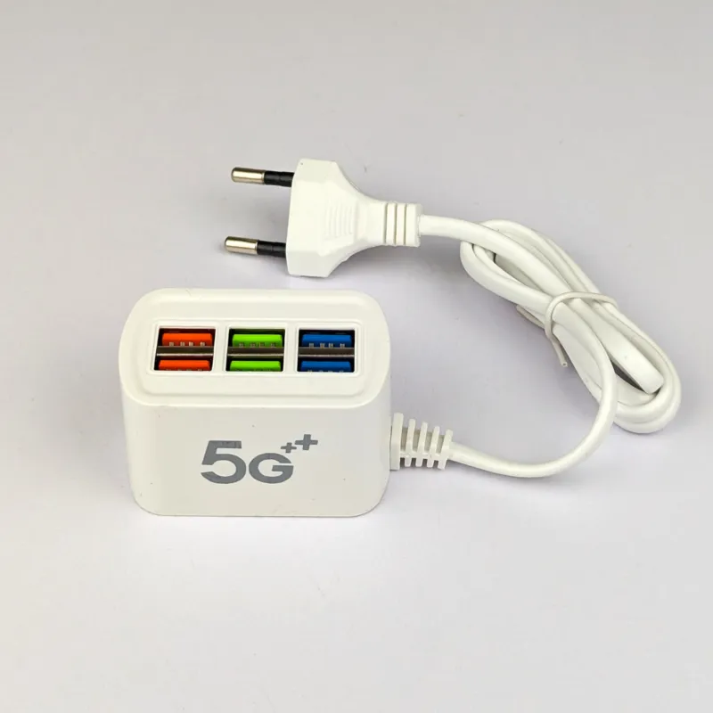 6-in-1 চার্জিং সেট: 6 পোর্ট USB চার্জার ও 3-in-1 ফাস্ট ক্যাবল