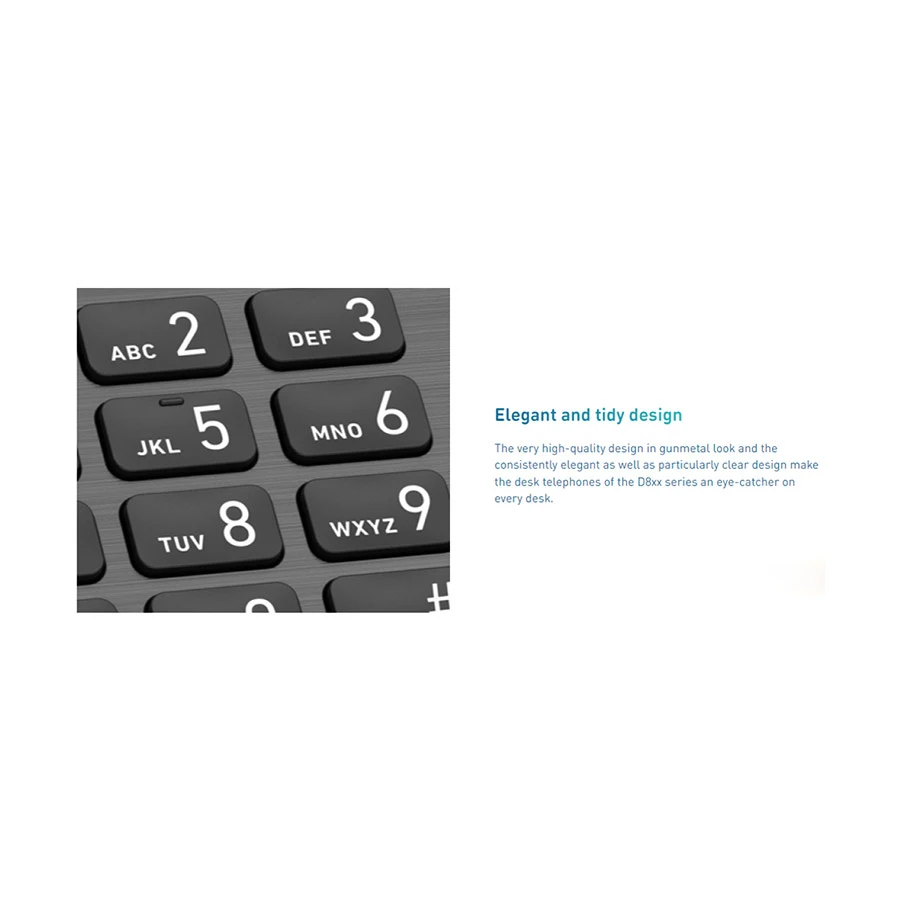 Snom D862 8-SIP PoE Desk IP Phone Set Black without Adapter
