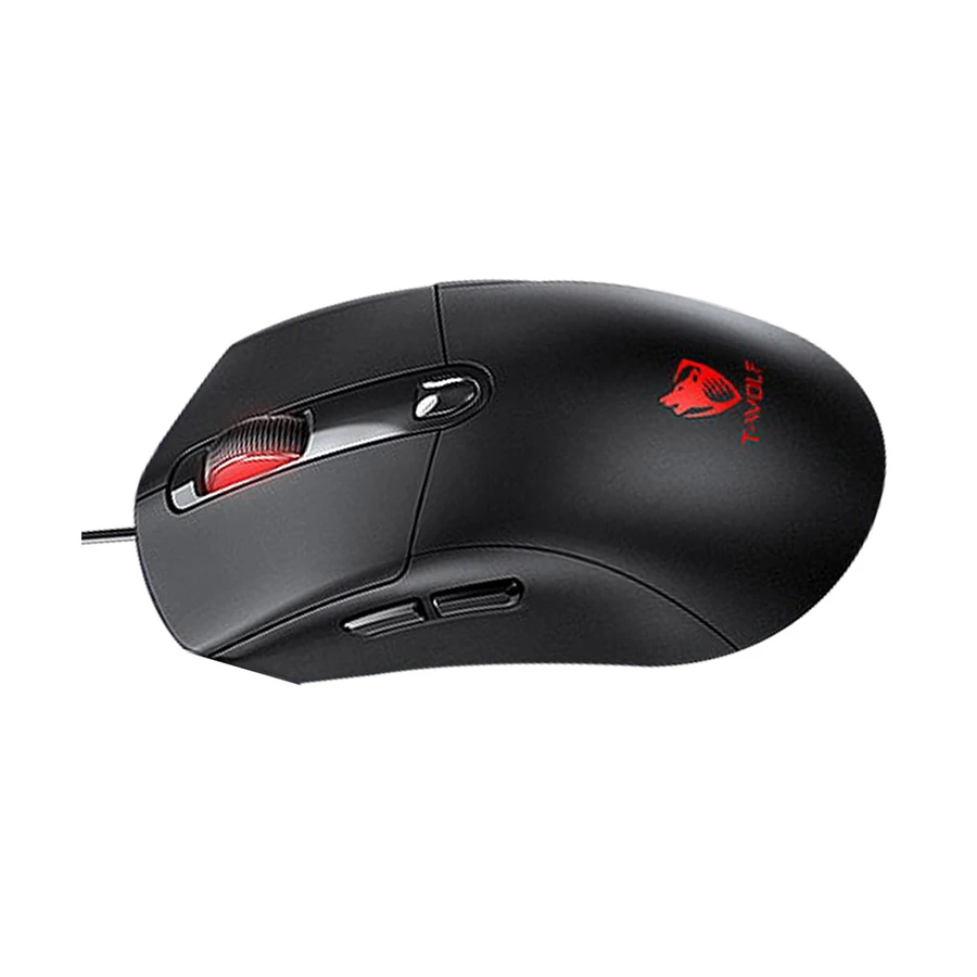 T-Wolf G550 RGB Gaming Mouse Black with Red Gengar Kuromi Sticker