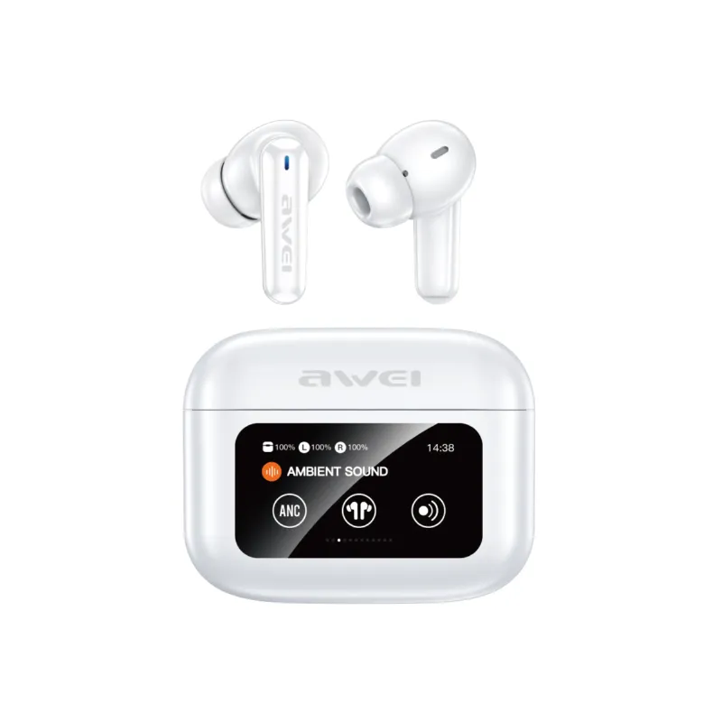 Awei T56 ANC ট্রু ওয়্যারলেস ইয়ারবাডস, টাচ স্ক্রিন চার্জিং কেস