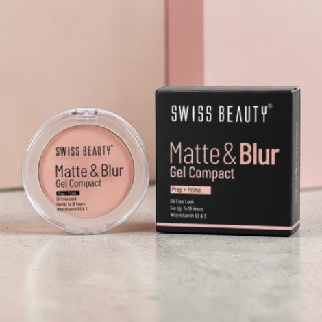 Swiss Beauty Matte & Blur জেল কমপ্যাক্ট Prep + Prime 5g
