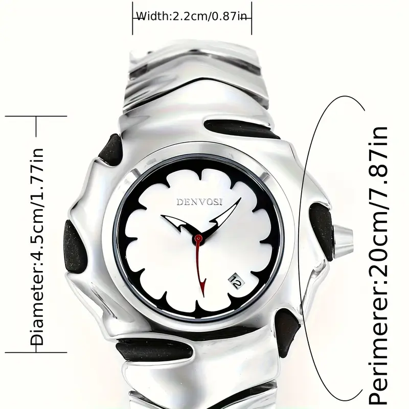 DENVOSI Premium Metal Watch – Bold Design (Black Dial)