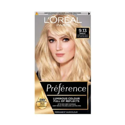 L'Oreal Preference হেয়ার কালার 9.13 বাইকাল ভেরি লাইট অ্যাশ গোল্ডেন ব্লন্ড