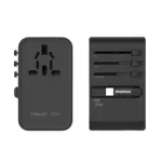 Momax 1-World+ 70W GaN 3 পোর্ট + AC ট্রাভেল অ্যাডাপ্টার, USB-C ক্যাবলসহ