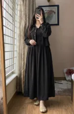 Women's Georgette Smocking Gown with Shirt, 4 Colours