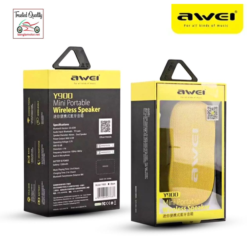 Awei Y900 মিনি ওয়্যারলেস স্পিকার 4.5W