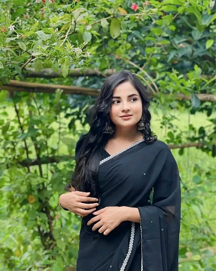 Georgette Saree, 12 Haath, Without Blouse Piece, 6 Colours