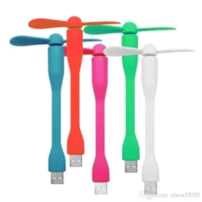 মিনি ফ্যান USB পোর্টেবল মাল্টিকালার – 1 পিস