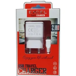 Excel ফাস্ট চার্জার, Micro USB ক্যাবলসহ 2.1A