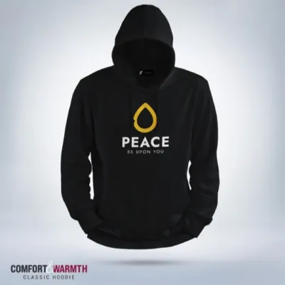 “Peace Be Upon You” Islamic Hoodie (Black)
