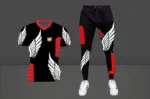 Men's Mesh Fabric T-Shirt and Full Pant Set, 5 Colours