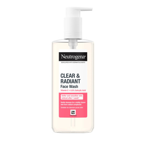 Neutrogena Clear & Radiant ফেস ওয়াশ, নরমাল স্কিনের জন্য 200ml (নিউ ফর্মুলা)
