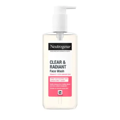 Neutrogena Clear & Radiant ফেস ওয়াশ, নরমাল স্কিনের জন্য 200ml (নিউ ফর্মুলা)