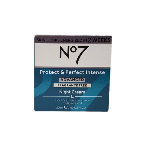 No7 Protect & Perfect Intense Advanced Fragrance Free Night Cream 50ml (UK)